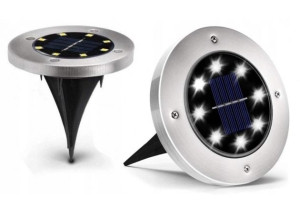 Lampy Solarne Lampki Gruntowe Ogrodowe Disk Led