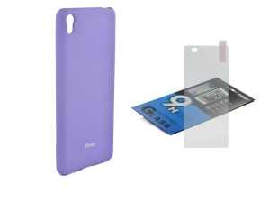 Etui Guma Case Jelly Roar do Sony XA szkło fiolet