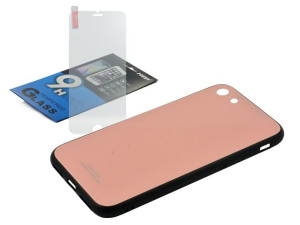 Etui Plecki Case Szklane do Iphone 7 8 różowy