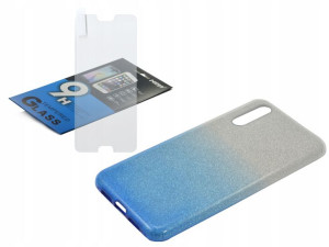 Etui Case Shinning do Huawei P20 niebieski + Szkło