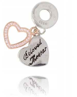 Zawieszka srebro 925 Charms serce Pandora + Grawer gratis