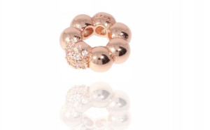 Zawieszka różowe złoto 925 Piękna cyrkonia Charms