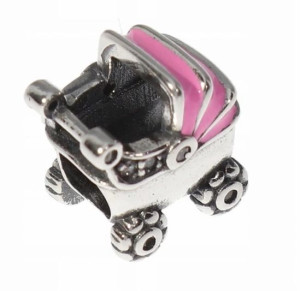 Zawieszka Charms Wózeczek do Pandora + Grawer Gratis