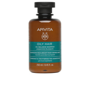 Apivita Shampoo balanceador para cabelos oleosos com menta e própolis 250 ml