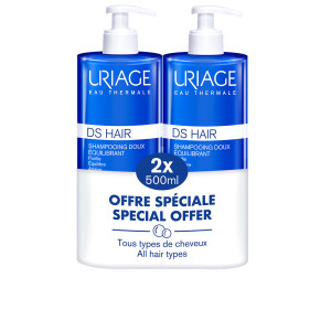 Uriage Ds Hair champú regulador diario con eucalipto - gel espumoso suave pack 2 x 500 ml