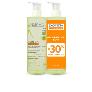 A-Derma Exomega Control gel emoliente 2en1 pack 2 x 500 ml