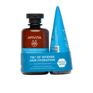 Apivita Lot de 2 shampoings et après-shampoings hydratants à l’acide hyaluronique et à l’aloe vera