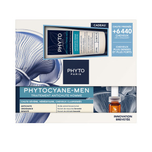 Phytocyane Men ANTI-QUEDA De Cabelo + Conjunto De Shampoo 2 Pcs