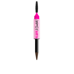 Nyx Professional Make Up Fluff & SNATCH! Caneta para sobrancelhas em pó nº 08 - Preta, 1 g