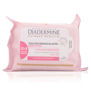 Diadermine Lingettes Demaquillantes hydratantes peaux sèches et sensibles 25 u