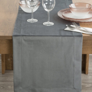 Eurofirany OBRUS MELINDA 40 X 140 CM STALOWY