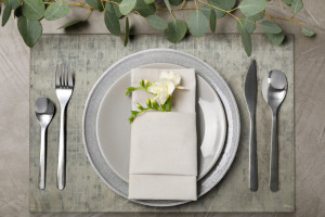 Eurofirany SERWETKA ALINA 30 X 40 CM SREBRNY