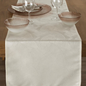 Eurofirany OBRUS ISLA 40 X 140 CM KREMOWY