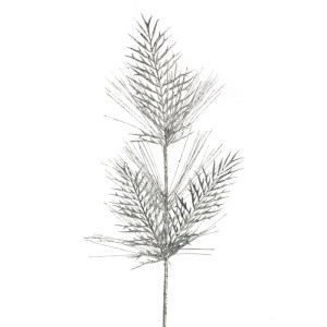 Eurofirany GAŁĄZKA ŚWIĄTECZNA DEKORACYJNA 72 55X20 CM SREBRNY