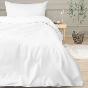 Darymex Poszwa hotelowa na zakładkę GŁADKA biała 140x200