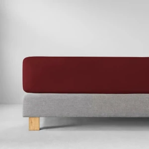 Estella Przescieradło Zwirn-Jersey 420 Burgund 150x200