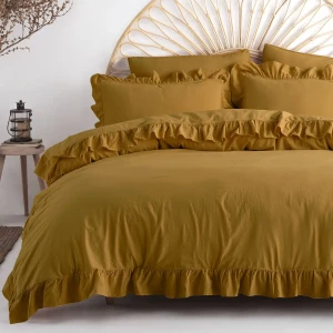 Darymex Pościel bawełniana ECRU OLIVE 160x200 STONEWASHED