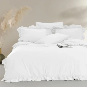 Darymex Pościel bawełniana OPTIC WHITE 160x200 STONEWASHED