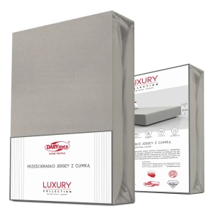Darymex Prześcieradło jersey elastan z gumką 59 BLEI POPIEL 220x200x30