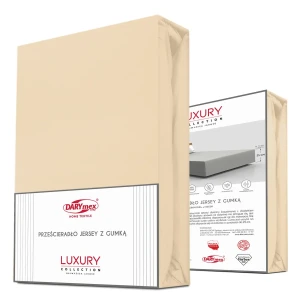 Darymex Prześcieradło jersey elastan z gumką 26 SAND PIASKOWY 180x200x30