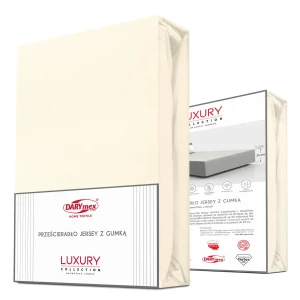 Darymex Prześcieradło jersey elastan z gumką ECRU EKOLOGIA 90x200x30