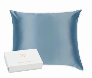 KLARA Poszewka Jedwabna 40x40 Niebieska