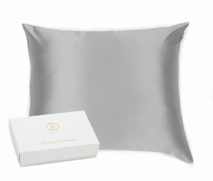 KLARA Poszewka Jedwabna 40x40 Szara