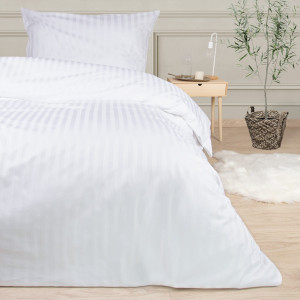 Darymex Poszwa hotelowa na zakładkę PASY 2cm biała/140x200