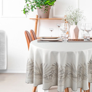 Eurofirany OBRUS INES 11 O 150 CM BEŻOWY