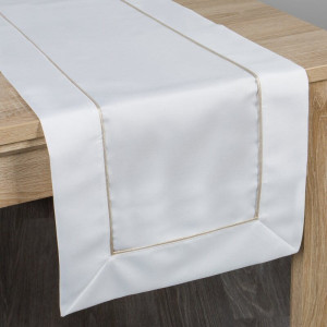 Eurofirany OBRUS MADELE 40 X 140 CM BIAŁY 1