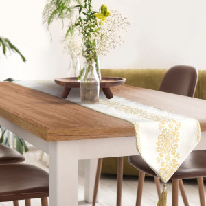 Eurofirany OBRUS MAJORKA 30 X 120 CM BIAŁY