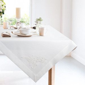 Eurofirany OBRUS BARI 85 X 85 CM BIAŁY