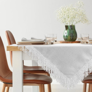 Eurofirany OBRUS JASPER 85 X 85 CM BIAŁY