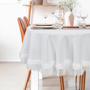 Eurofirany OBRUS JASPER FI 120 CM BIAŁY