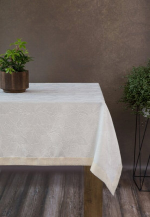 Eurofirany OBRUS LILIAN 145 X 400 CM KREMOWY