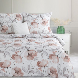 Eurofirany KOMPLET POŚCIELI BAWEŁNIANEJ NICKY 140 X 200 CM BIAŁY