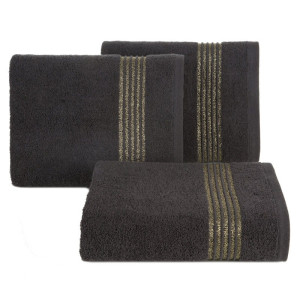 Eurofirany RĘCZNIK LILA (11) 70 X 140 CM CZARNY