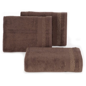 Eurofirany RĘCZNIK APRIL (08) 70 X 140 CM CIEMNOBRĄZOWY