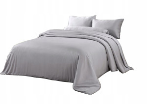 KLARA Pościel Bambusowa 140x200 100% Bambus Szara