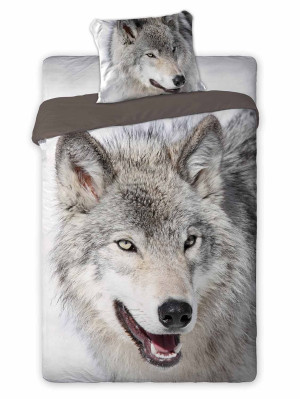 Faro Pościel bawełna 160x200 Animals Wilk