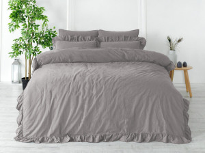 Limasso Pościel bawełniana OPAL GREY 160x200(P) STONEWASHED