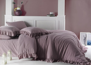 Limasso Pościel bawełniana PALE MAVUE 160x200(P) STONEWASHED