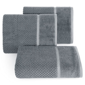 Eurofirany Ręcznik Bawełniany Premium Caleb 03 Stalowy 70x140