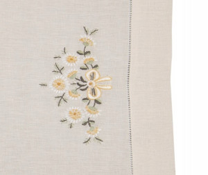 KLARA Serwetka Haftowana Lniana Z Mereżką 45x60 001