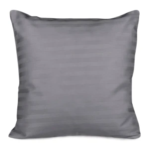 Darymex Poszewka Satyna Bawełna Cizgili Anthracite 40x40