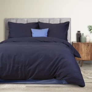 Darymex Pościel Satyna Bawełniana Cizgili Navy Blue EXCLUSIVE 200x220