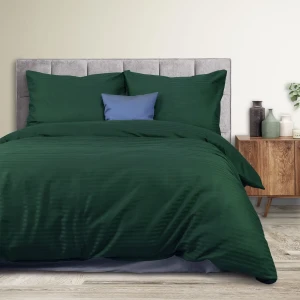 Darymex Pościel Satyna Bawełniana Cizgili Dark Green EXCLUSIVE 200x220