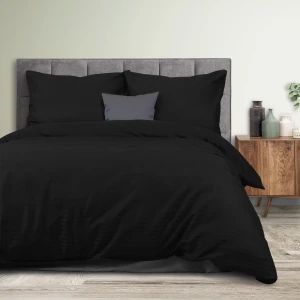 Darymex Pościel Satyna Bawełniana Cizgili Black EXCLUSIVE 200x220