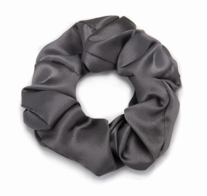 KLARA Gumka Do Włosów Jedwabna Ciemnoszara 5cm