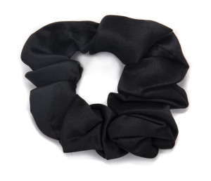 KLARA Gumka Do Włosów Jedwabna Czarna 3cm